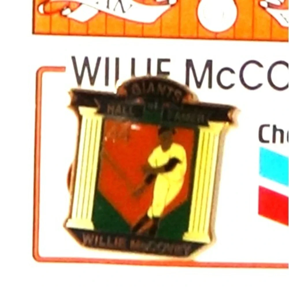 SF Giants Chevron Hall of Famer Willie Mays / Willie McCovey TWO Pins #161